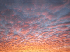 pink clouds sunset