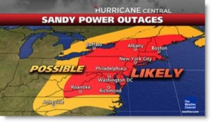 Hurrican Sandy Map Power Outages