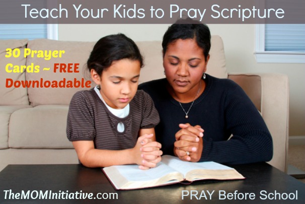 Teach Your Kids to Pray Scripture www.themominitiative.com
