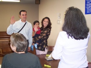 Kim and Toby with Brandon Swearing to be Forever Parents