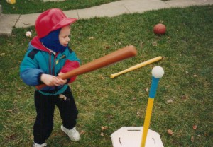 luke hitting ball